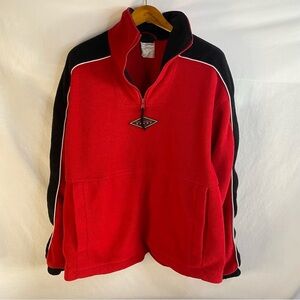 Vintage 90s Brooks Sport Red and Black Men's 1/4 zip fleece XL